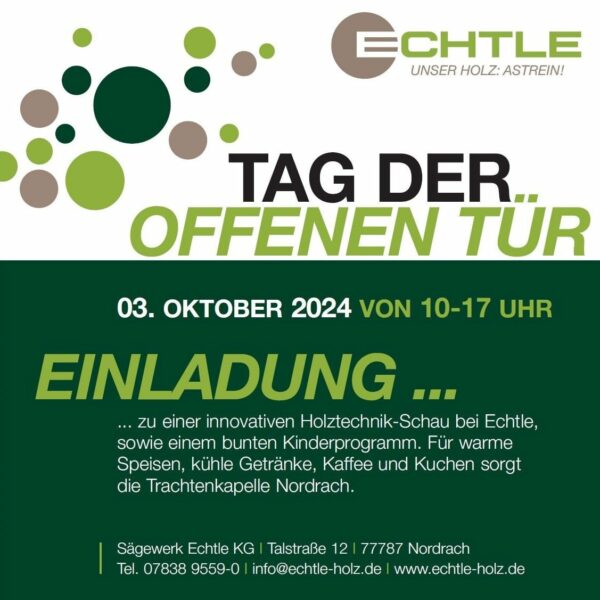 Einladung zum Tag der offenen Tür am 03. Oktober 2024