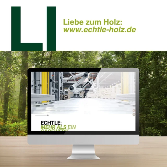 🌲 Unsere Leidenschaft für Holz trifft auf modernes Design! 

Entdecke jetzt die neue Echtle-Website! Wir haben nicht nur eine neue digitale Heimat geschaffen, sondern auch unsere Liebe zu erstklassigem Holz und innovativen Lösungen zum Ausdruck gebracht.

Nachhaltige Materialien, kreative 
Projekte und moderne Verarbeitung: unsere neue Seite zeigt Tradition und Innovation. Unser Holz wächst vor Ort und wird mit Hingabe und Sorgfalt veredelt.

➡️ Besuche unsere Website und lass dich inspirieren! Die Zukunft wird aus Holz gemacht – und wir zeigen dir, wie. 🌿✨

Jetzt entdecken: https://www.echtle-holz.de/

#Holzhandwerk #Schwarzwald #Digital #NeueWebsite #Holz #Nordrach #Echtle