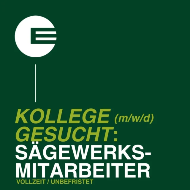 🌲 Werde Teil unseres Teams bei Echtle! 🌲

Wir suchen engagierte Persönlichkeiten für unser innovatives Team in der Sägewerk Echtle KG. Bist du bereit, in einer dynamischen Umgebung, die auf Fairness, Teamgeist und Nachhaltigkeit setzt, zu arbeiten?

Ihre Vorteile:

- Faire Bezahlung und umfassende Sozialleistungen
- Unbefristeter Arbeitsvertrag
- Kollegiales und familiäres Arbeitsklima
- Flache Hierarchien und vielseitige Aufgaben

Position: Sägewerksmitarbeiter (m/w/d)

- Steuerung und Überwachung unserer computergesteuerten Produktionsanlagen
- Qualitätskontrolle der erzeugten Produkte

🌍 Senden Sie Ihre Bewerbung an info@echtle-holz.de und gestalten Sie mit uns die Zukunft der Holzindustrie!

 

#Echtle #Weisstanne #Holz #Holzhandwerk #Nordrach #Schwarzwald #Blackforest #Work #Job #Team